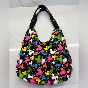 Colorful Neon Splatter Print Mickey Mouse Women's Bag Disney Parks Exclusive